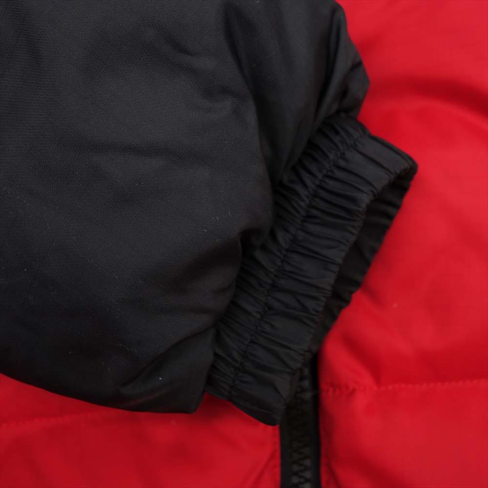 Supreme シュプリーム 14AW Reversible Puffy Jacket ワッペンロゴリバーシブルパフィーダウン ブラック系 レッド系 M【中古】