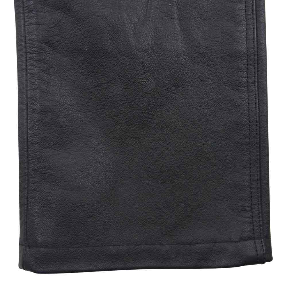 トリッキー COW LEATHER PANTS レザー パンツ 牛革 中国製 ブラック系 L【中古】