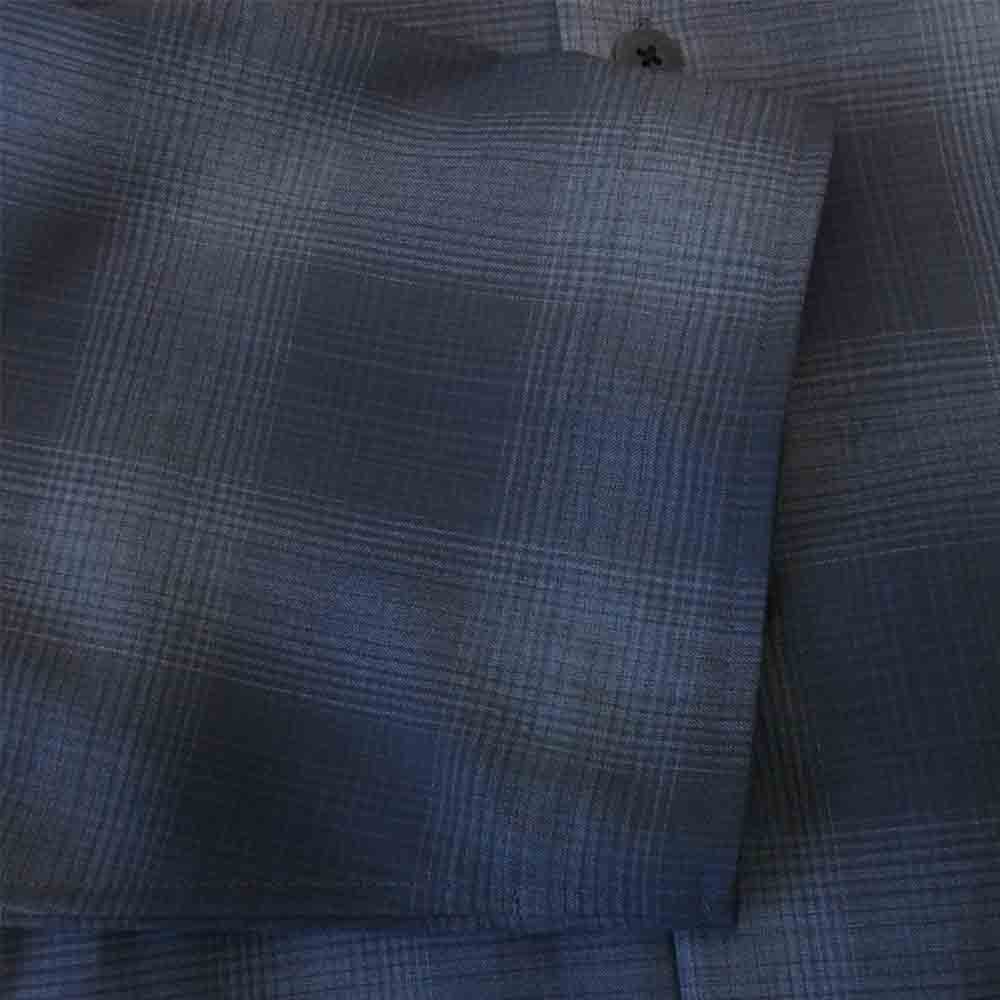 PORTER CLASSIC ポータークラシック SUPER 120’S SHIRT JACKET ウール チェック シャツ グレー系 3【中古】