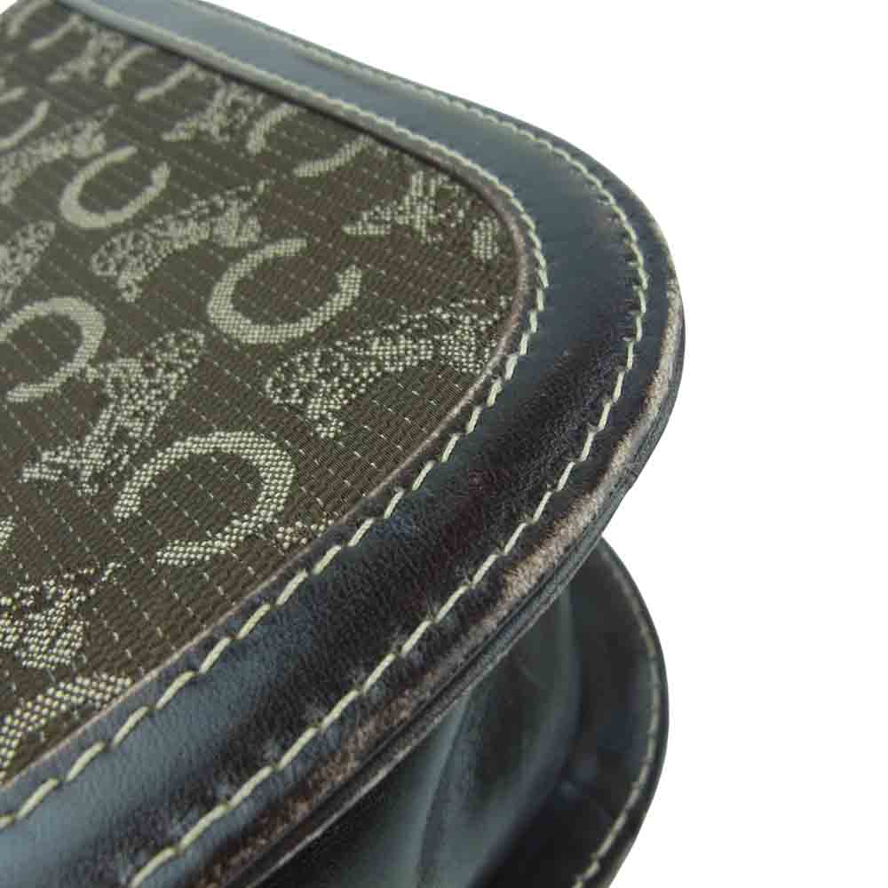 CELINE セリーヌ Cマカダム 馬車金具 ショルダー バッグ ダークブラウン系【中古】