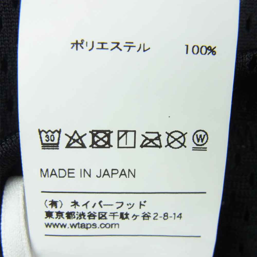 WTAPS ダブルタップス 19SS 191ATDT-CSM29 QB TEE POLY メッシュ フットボール 半袖 Tシャツ ブラック系 02【中古】