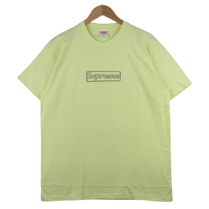 Supreme Kaws Chalk Logo Tee 黄色 M - Tシャツ/カットソー(半袖/袖なし)