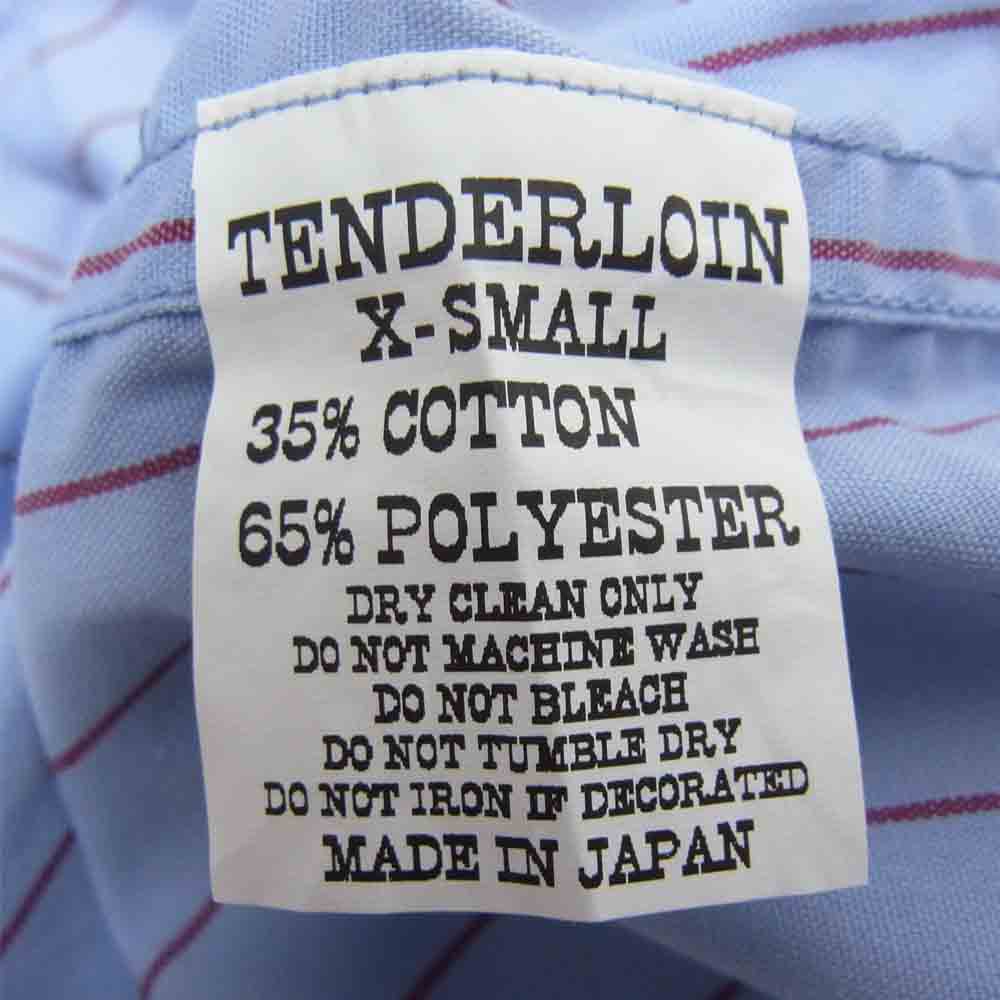 TENDERLOIN テンダーロイン T-STRIPE WORK SHT ストライプ ワークシャツ ブルー系 XS【中古】