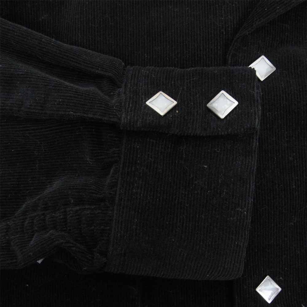 TENDERLOIN テンダーロイン T-CORDUROY SHT チェーン刺繍 コーデュロイ ウエスタンシャツ ブラック系 XS【中古】