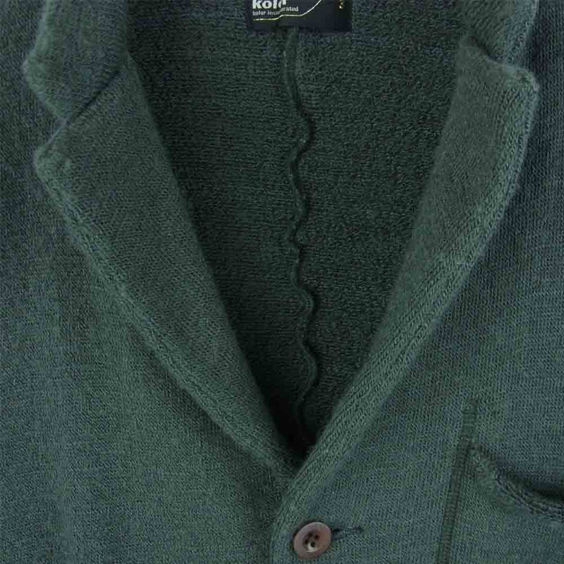 kolor green wool nylon jacket