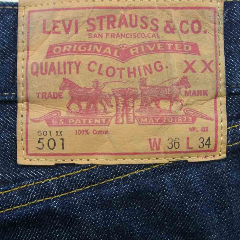 Levi's リーバイス 66501-0008 VINTAGE CLOTHING USA製 501XX 1966年復刻 ヴィンテージクロージング  ボタンフライ 5ポケット リジッド デニム パンツ インディゴブルー系 W36 L34【中古】