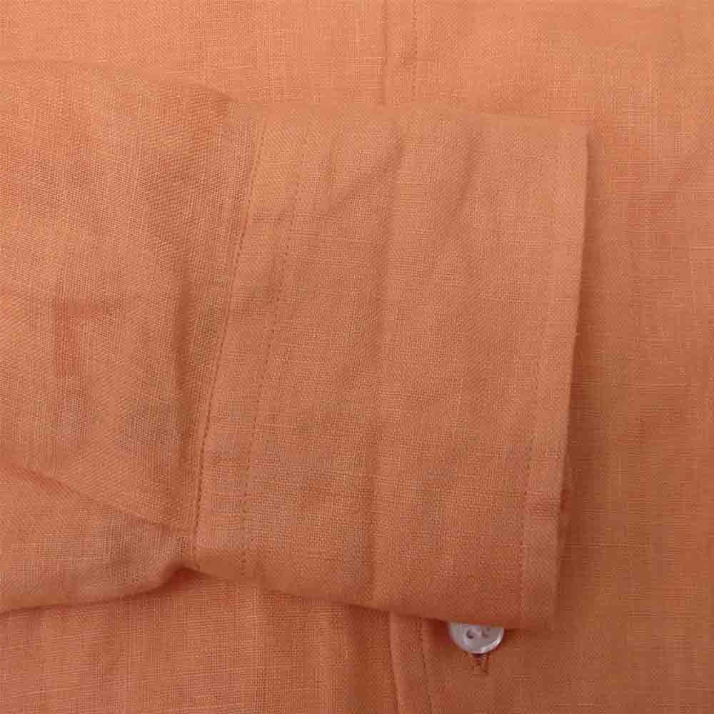 RALPH LAUREN ラルフローレン purple Label パープルレーベル リネン 長袖 シャツ オレンジ系 S【中古】