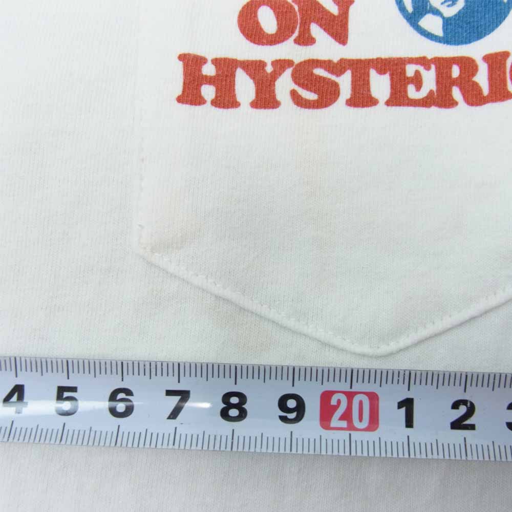 HYSTERIC GLAMOUR ヒステリックグラマー 02193CT06 ENJOY YOURSELF ロゴ 半袖 Tシャツ ホワイト系 M【中古】