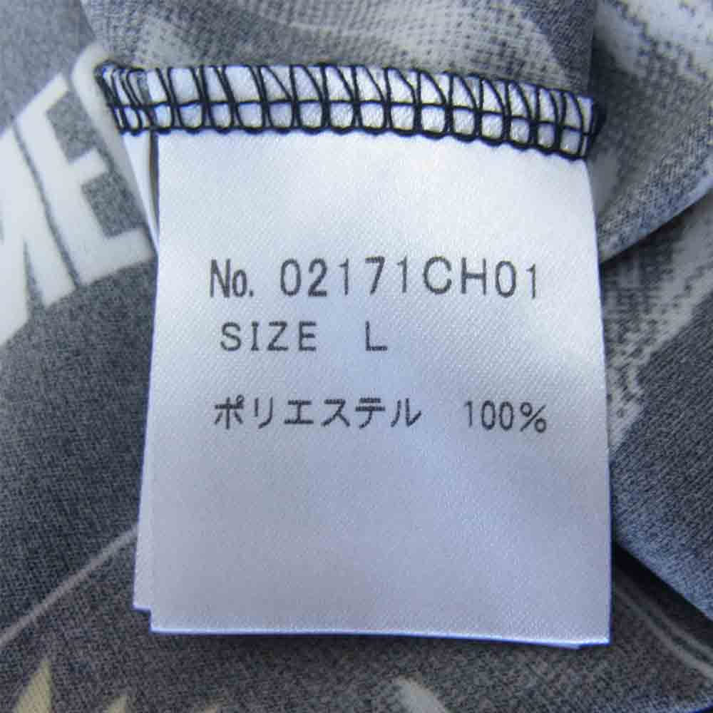HYSTERIC GLAMOUR ヒステリックグラマー 17SS 02171CH01 HYS ROCK オープンカラー 半袖 開襟 シャツ ブラック系 L【中古】