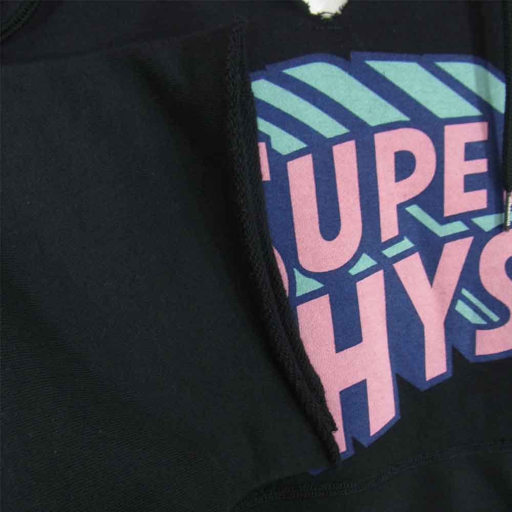 HYSTERIC GLAMOUR ヒステリックグラマー 01211CF01 SUPER HYS ロゴ パーカー ブラック系 FREE【極上美品】【中古】