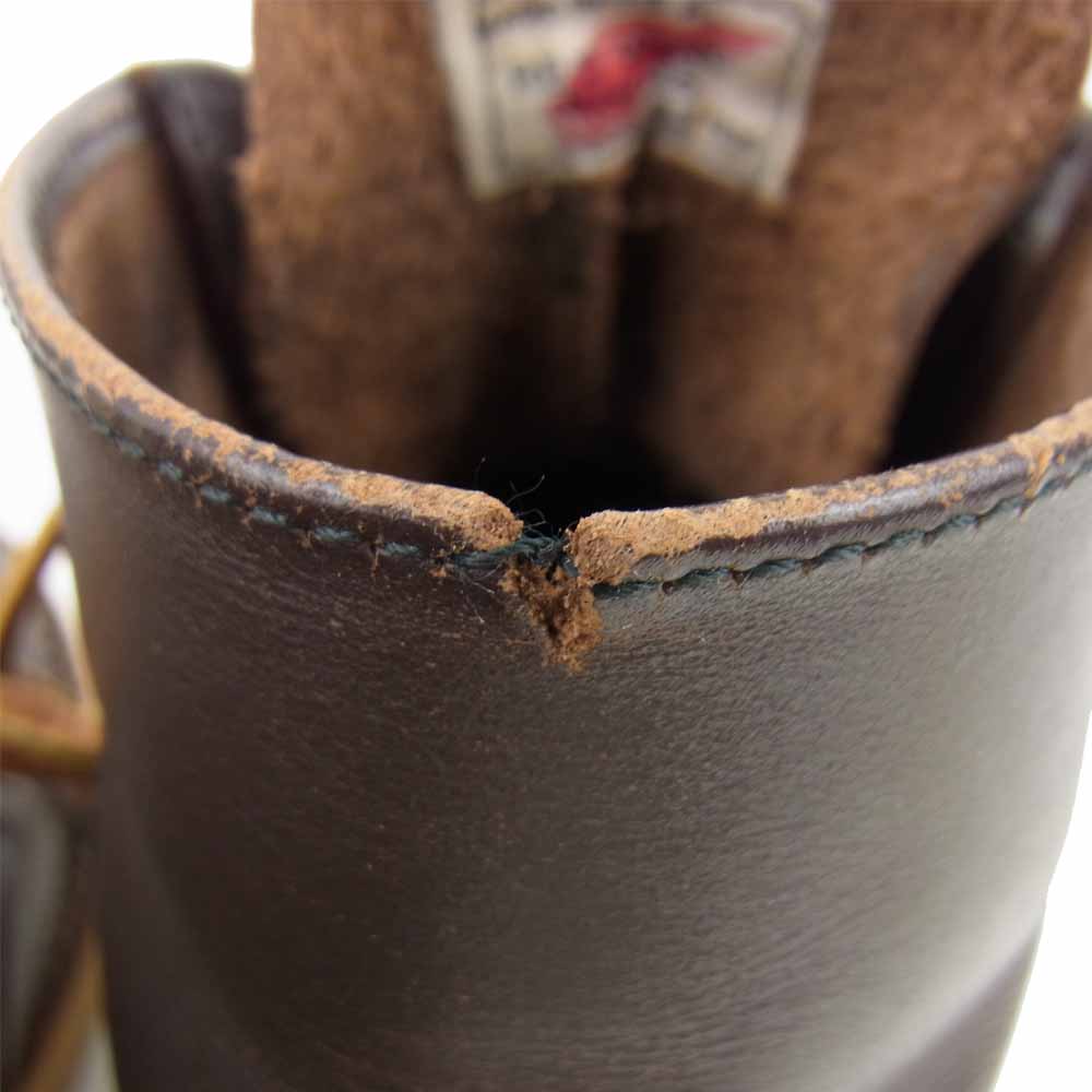 RED WING レッドウィング 8160 刺繍羽 ガラスレザー ブラウン系 US 6【中古】