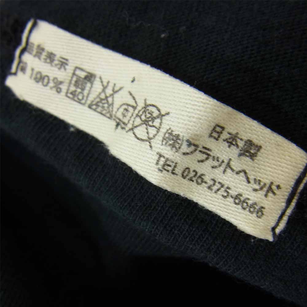 THE FLAT HEAD ザフラットヘッド HARD BIRD ハードバード Uネック プリント S/S Tee ブラック系 38【中古】