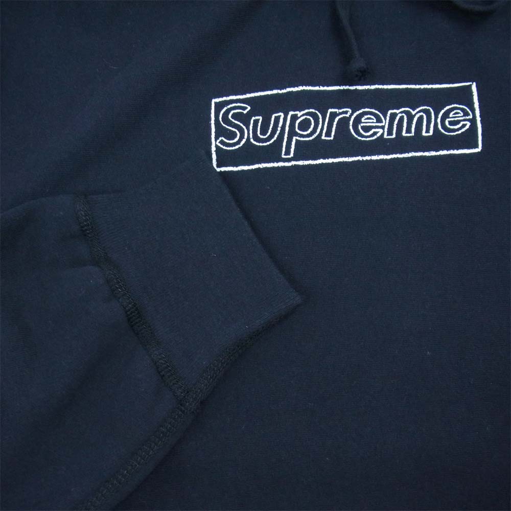 Supreme シュプリーム 21SS KAWS Chalk Logo Hooded Sweatshirt カウズ チョークロゴ フーデッド スウェットシャツ ブラック系 S【美品】【中古】