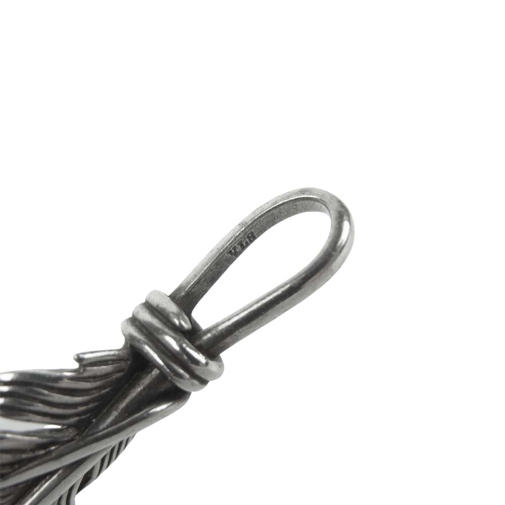 ヴェルヴェットラウンジ ロゴ刻印 VL8 フェザー ペンダント トップ シルバー系【中古】