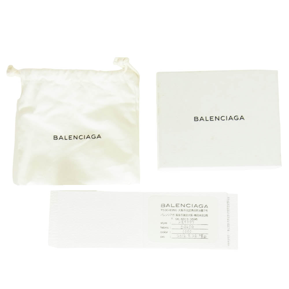 BALENCIAGA バレンシアガ 285377 国内正規品 クラシック コンチネンタル 6連 レザー キーケース ブラック系【中古】