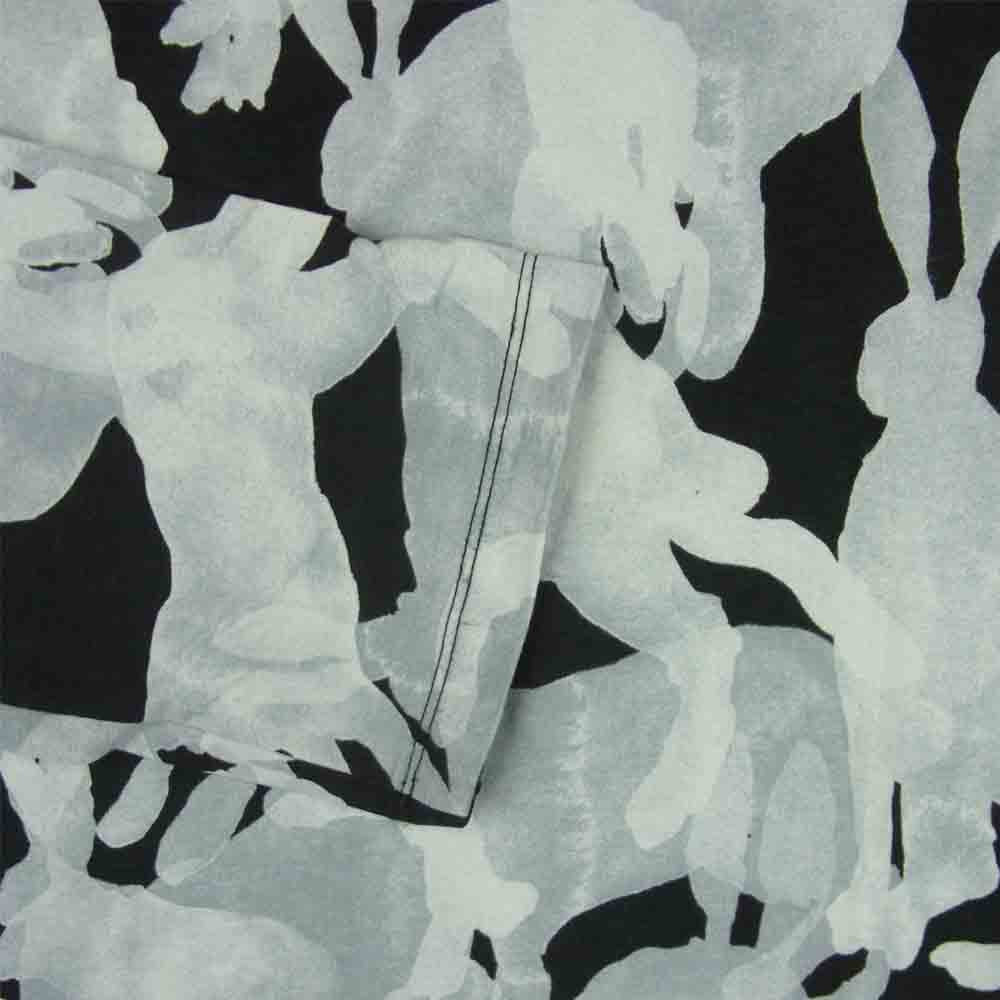 marimekko マリメッコ ウサギ柄 レーヨン ワンピース リトアニア製 ブラック系 M【中古】