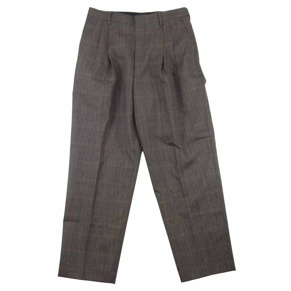 AURALEE オーラリー 21AW A21AP02CB BLUEFACED WOOL CHECK WIDE 