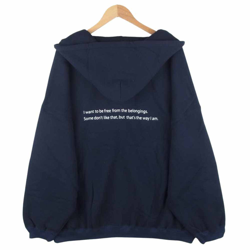 NATAL DESIGN ネイタルデザイン TP-012 C.C.SWEAT PARKA スウェット パーカー ビッグシルエット シープ 裏起毛  NAVY L【新古品】【未使用】【中古】