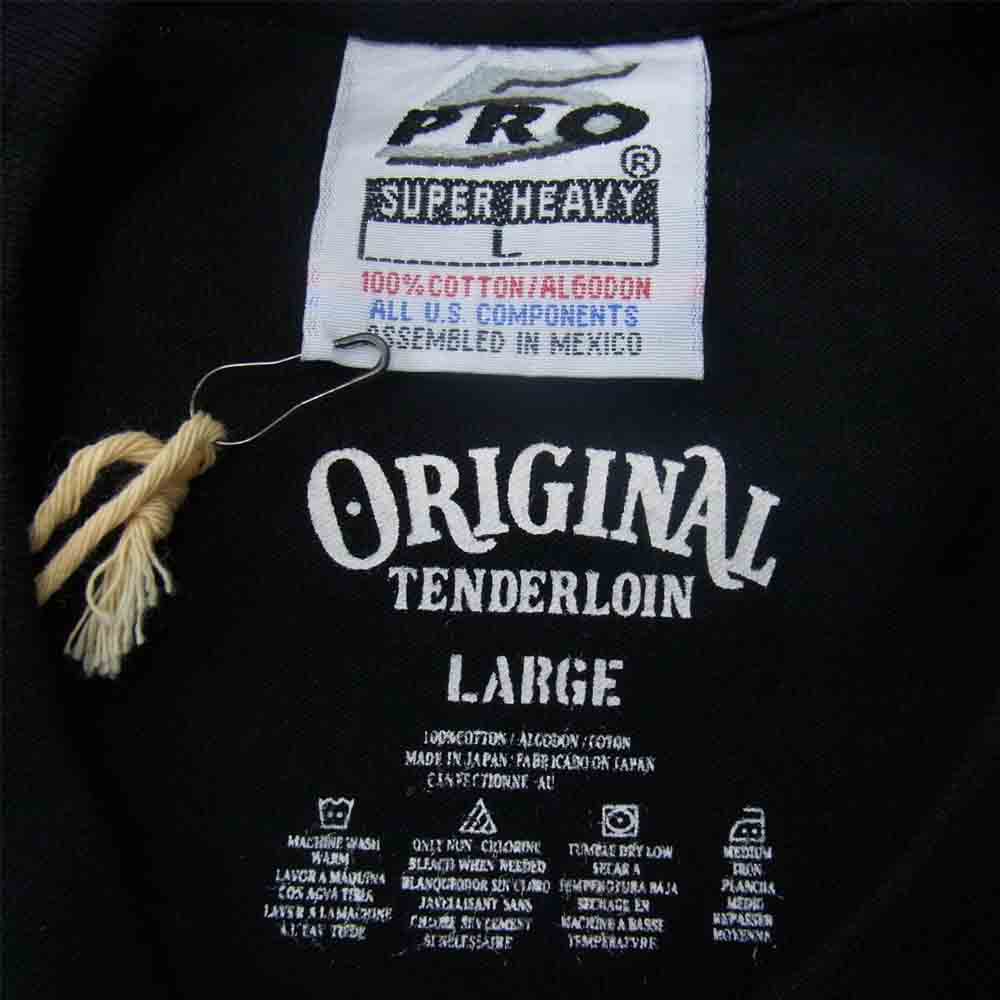 TENDERLOIN テンダーロイン T-TEE EL ロゴ プリント Tシャツ ブラック系 L【新古品】【未使用】【中古】