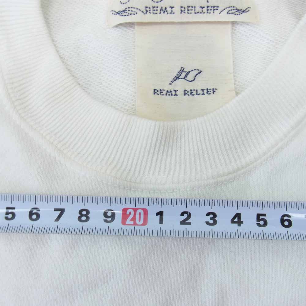 REMI RELIEF レミレリーフ CARIFORNIA プリント スウェット ホワイト系 S【中古】