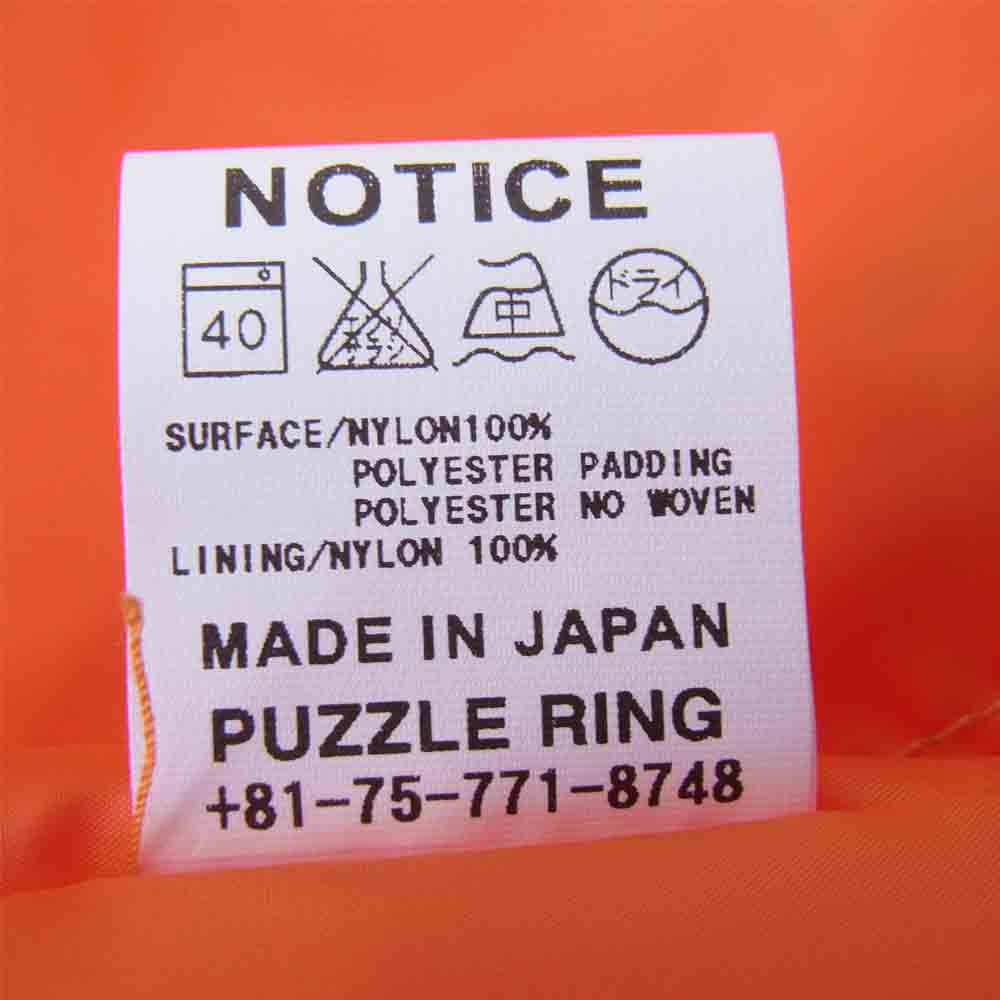 SASAFRAS ササフラス SF-161149 CRAZY GARDENER TUBE VEST NYLON QUILT クレイジー ガーデナー チューブ キルト 中綿 オレンジ系 L【新古品】【未使用】【中古】