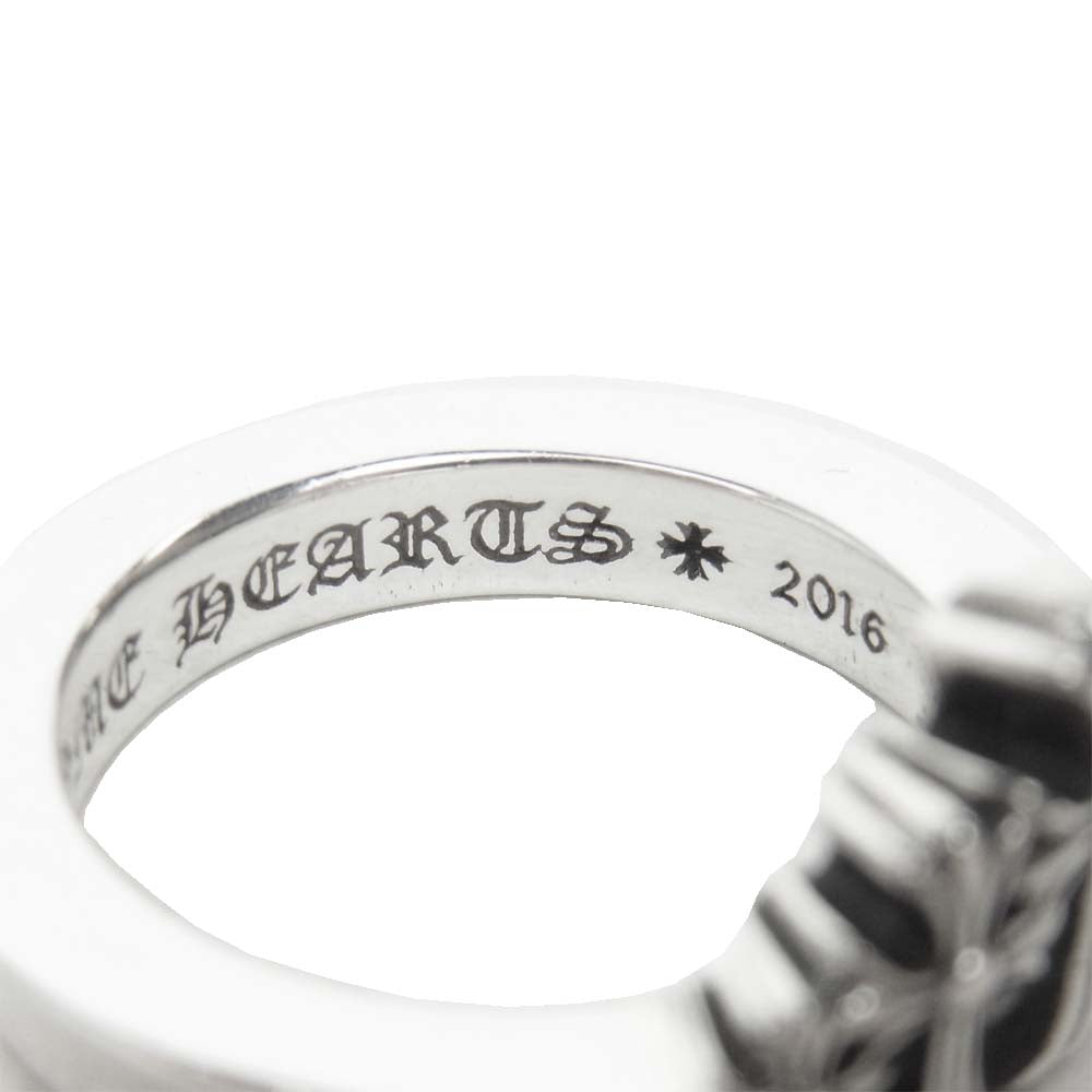 CHROME HEARTS クロムハーツ(原本無) CROWN CH CRS クラウン CHクロス リング シルバー系 16号【中古】