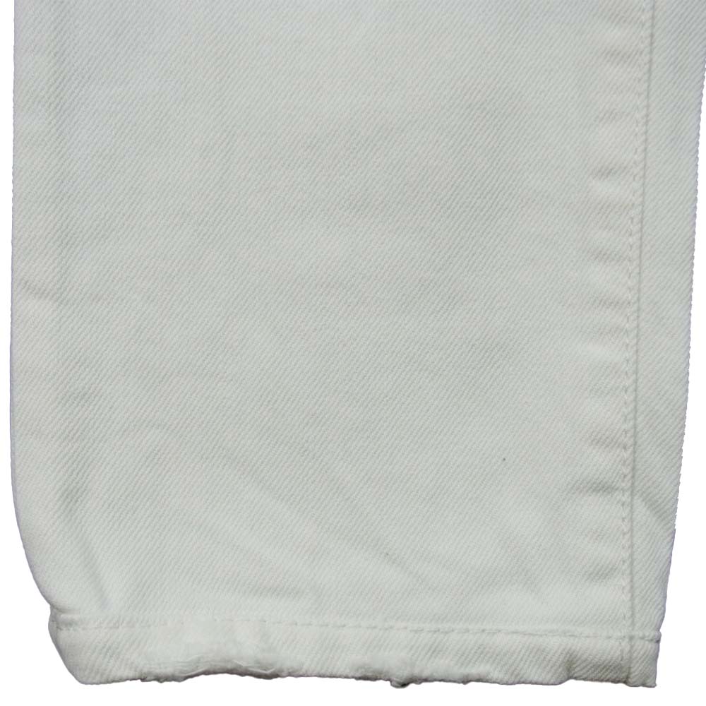 SAINT LAURENT サンローラン 16SS 415452 エディ期 D10 M/SK-MW リペア加工 ホワイト デニム パンツ ホワイト系 28【中古】