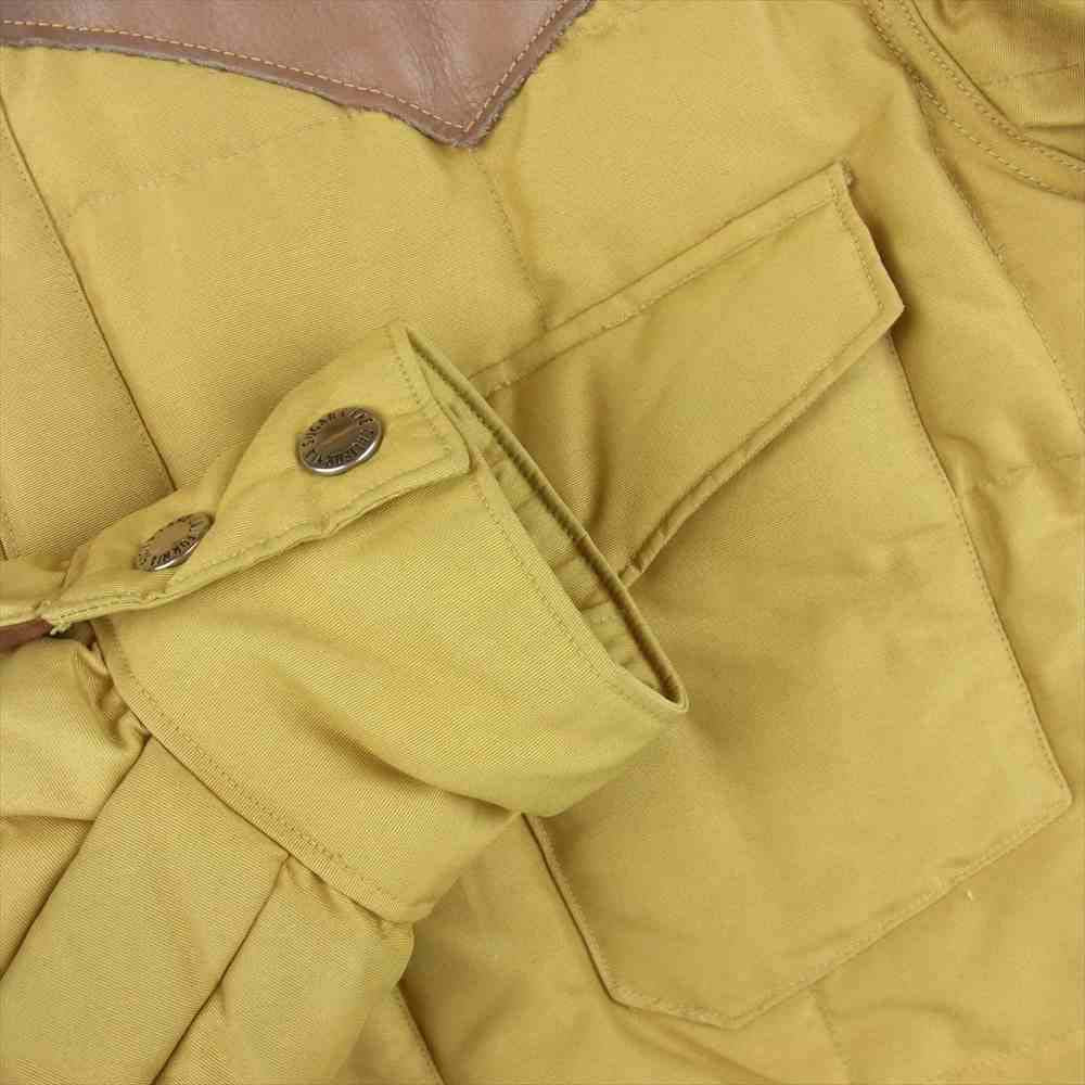 SUGAR CANE シュガーケーン SC11386 レザー ヨーク ウエスタン ダウン シャツ ジャケット ブラウン系 サンドベージュ系 M【中古】