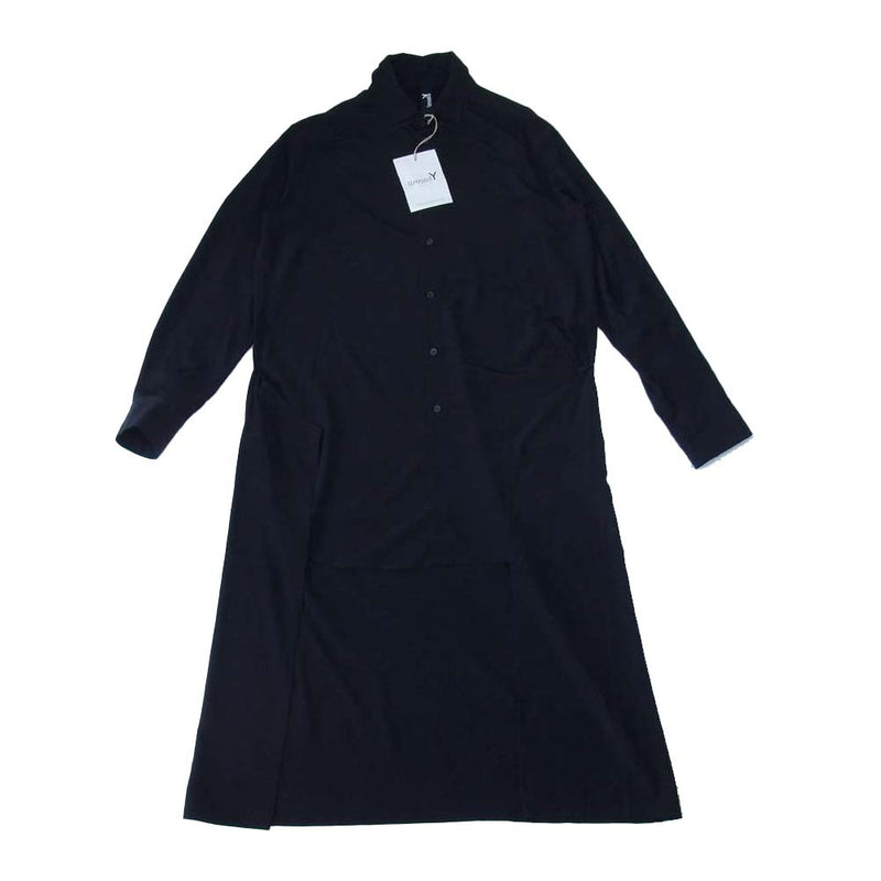 Yohji Yamamoto ヨウジヤマモト GroundY GM-B08-500-2 T/A Vintage Decyne Back Long Shirt ヴィンテージ デシン バック ロング シャツ ブラック系 3【新古品】【未使用】【中古】