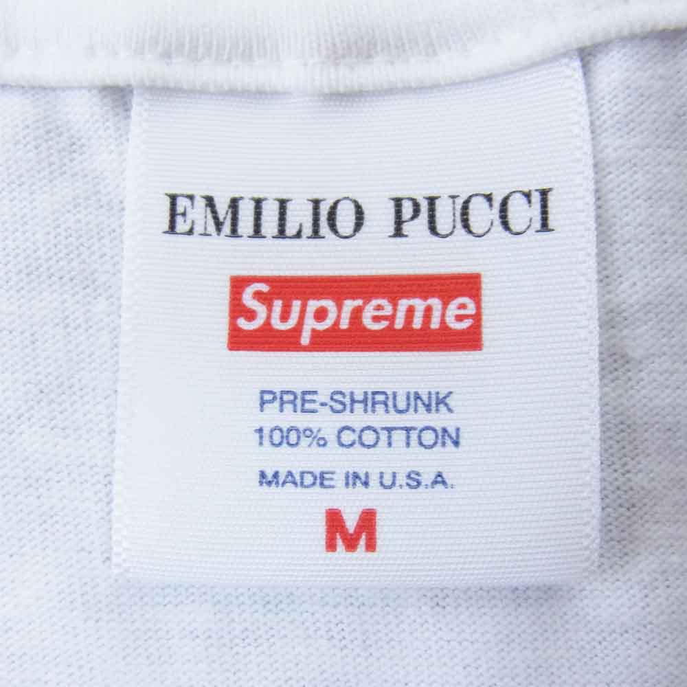 Supreme シュプリーム 21SS ×Emilio Pucci Box Logo Tee エミリオプッチ ボックスロゴ 半袖 Tシャツ ホワイト ホワイト系 M【新古品】【未使用】【中古】