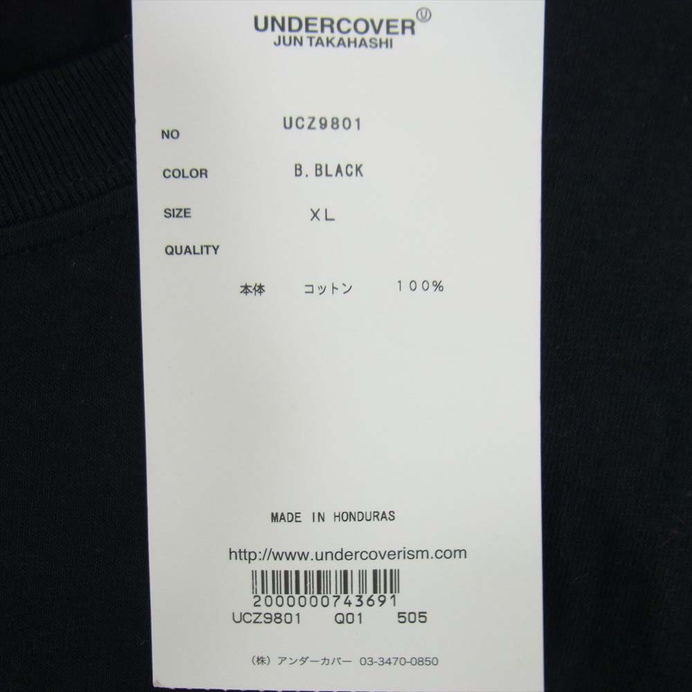 UNDERCOVER アンダーカバー 20AW UCZ9801 ZINE SN Fluorescence プリント 半袖 Tシャツ ブラック系 XL【美品】【中古】