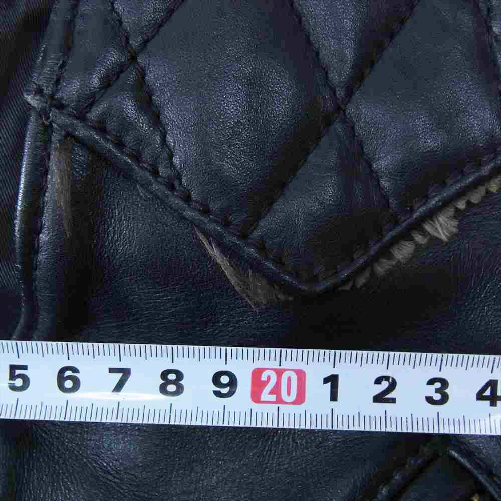 LANGLITZ LEATHERS ラングリッツレザーズ Front Zip Laced Vest フロントジップ サイドレース パデッド ブラック系【中古】