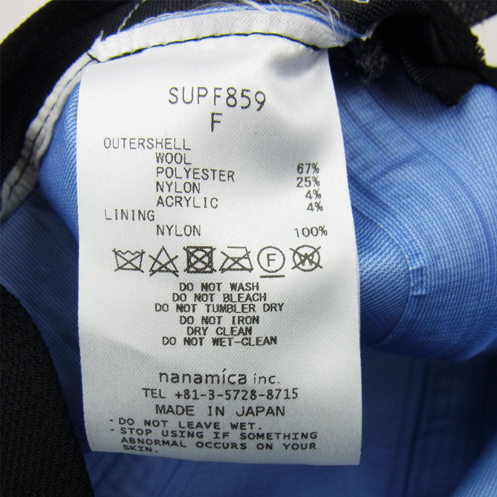 nanamica ナナミカ SUPF859 GORE-TEX ゴアテックス ウール キャップ チャコール系 ダークグレー系 F【中古】