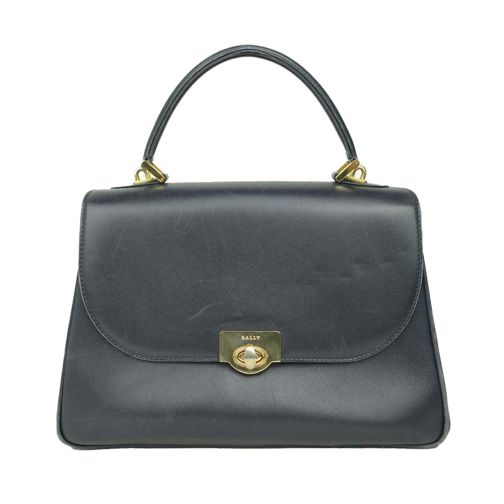 BALLY バリー レザー ハンドバッグ ブラック系【中古】 – ブランド古着