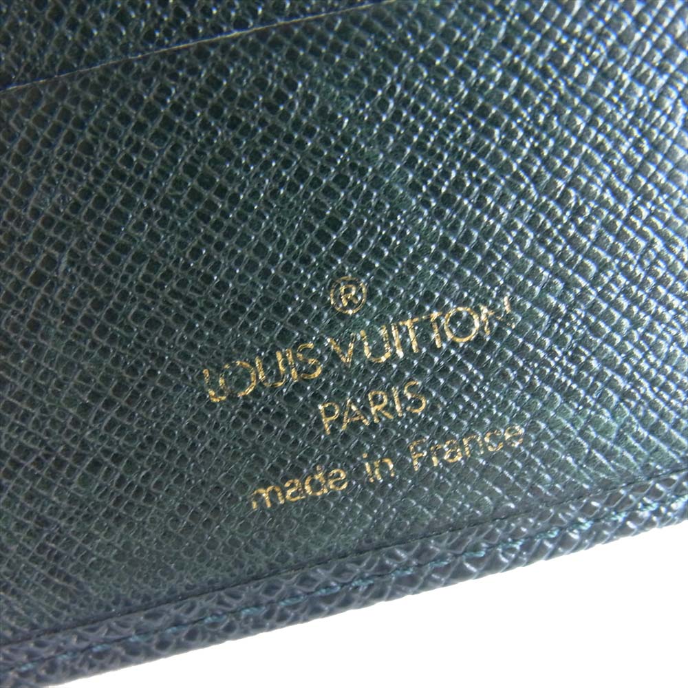 LOUIS VUITTON ルイ・ヴィトン M30452 タイガ ポルト ビエ 3カルト クレディ ウォレット 深緑系【中古】