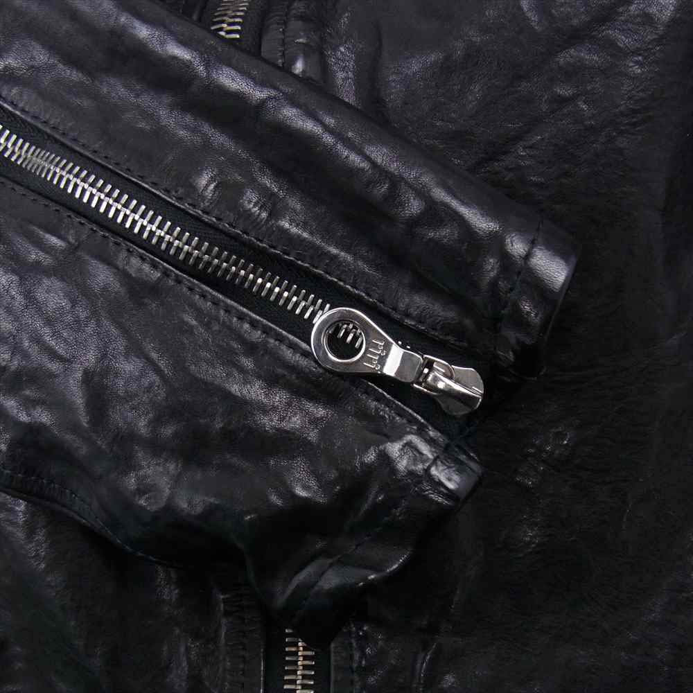ISAMUKATAYAMA BACKLASH イサムカタヤマバックラッシュ 1254-02 イタリアンダブルショルダー 製品染め ダブルライダース ブラック系 L【中古】