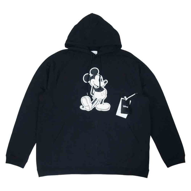 × Disney Mickey Mouse pullover hoodie ミッキーマウス スウェット パーカー ブラック系  46【新古品】【未使用】【中古】