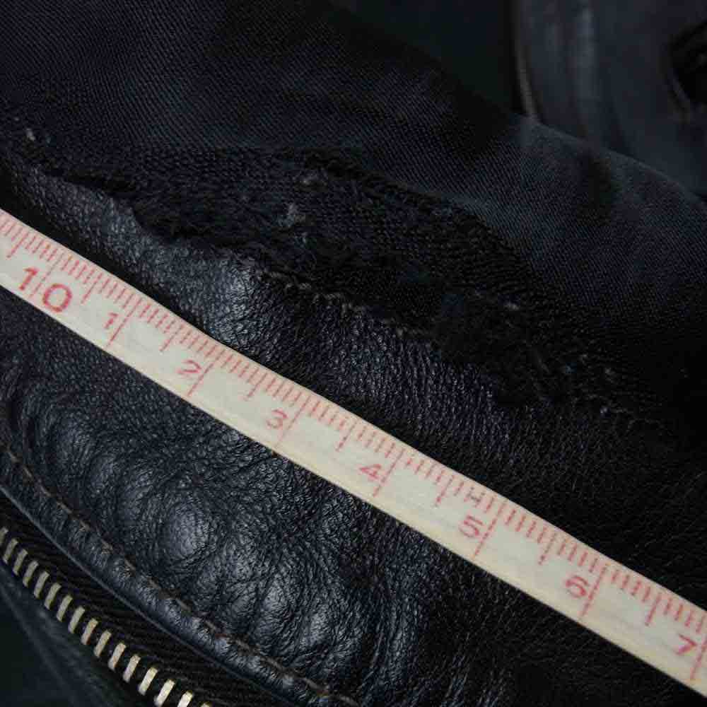 The REAL McCOY'S ザリアルマッコイズ BUCO ブコ J-100 JACKET ホースハイド レザー シングル ライダース ブラック系 40【中古】