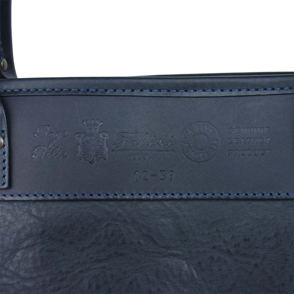 Felisi フェリージ 12-39 オールレザー ブリーフケース ブラック系【美品】【中古】