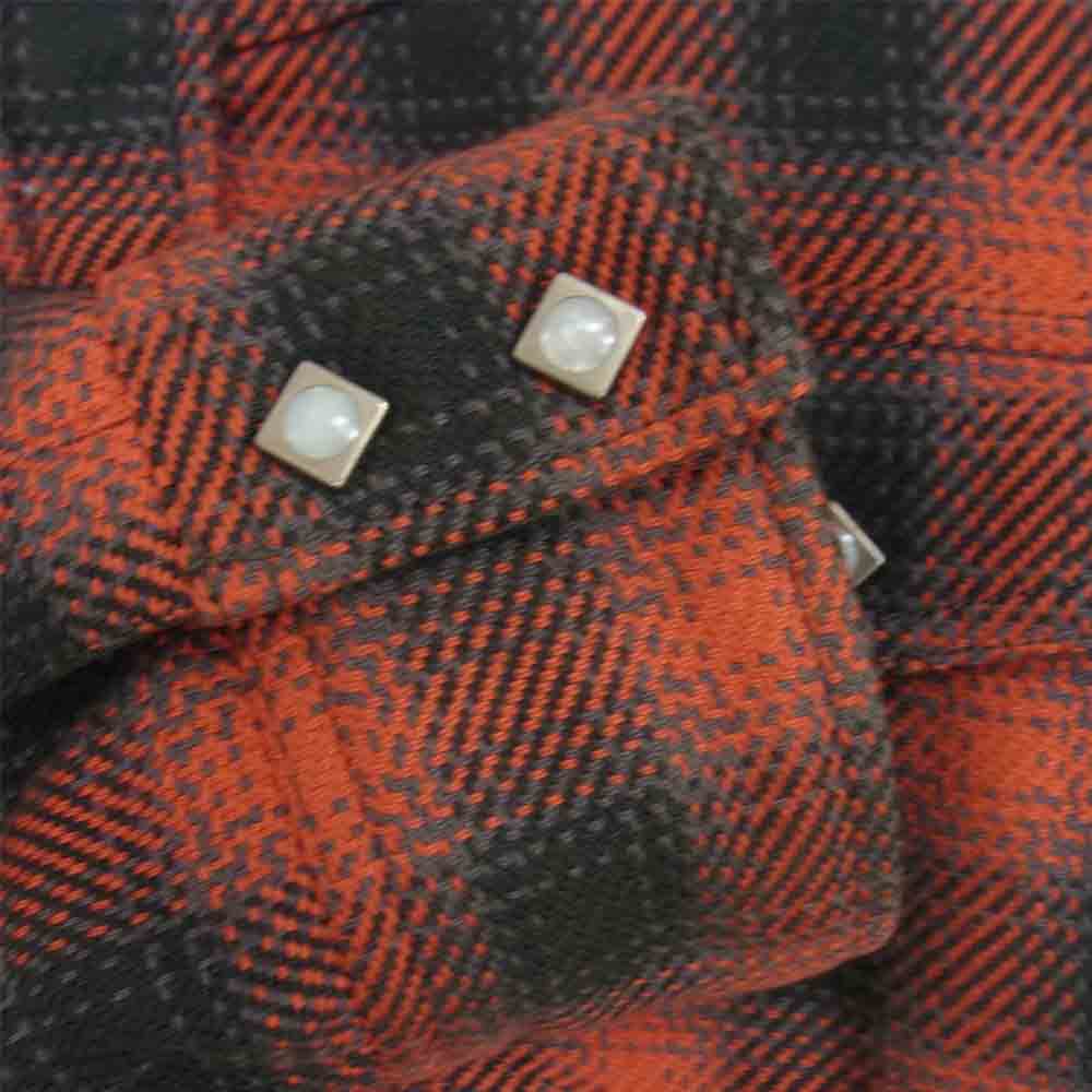 THE FLAT HEAD ザフラットヘッド オンブレチェック ヘビー フランネル スナップ ウエスタン シャツ レッド系 42【中古】