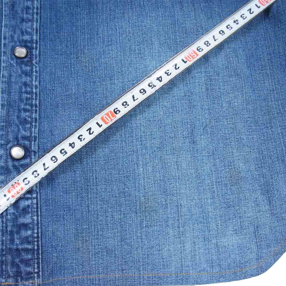 RRL ダブルアールエル デニム ウエスタン シャツ 長袖 デニムシャツ インディゴブルー系 XL【中古】