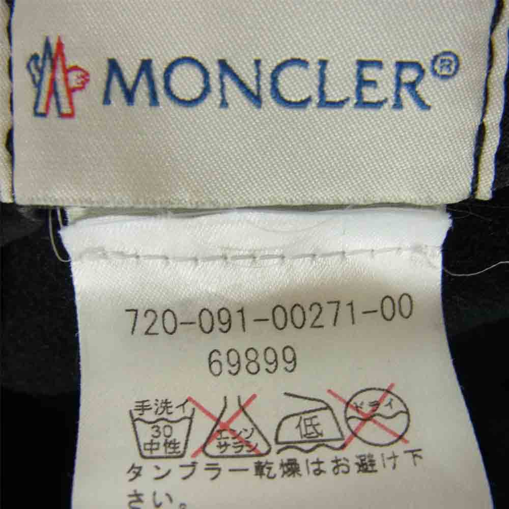 MONCLER モンクレール 国内正規品 6 PANEL BASEBALL CAP パネル キャップ ロゴワッペン 黒 ブラック系【中古】