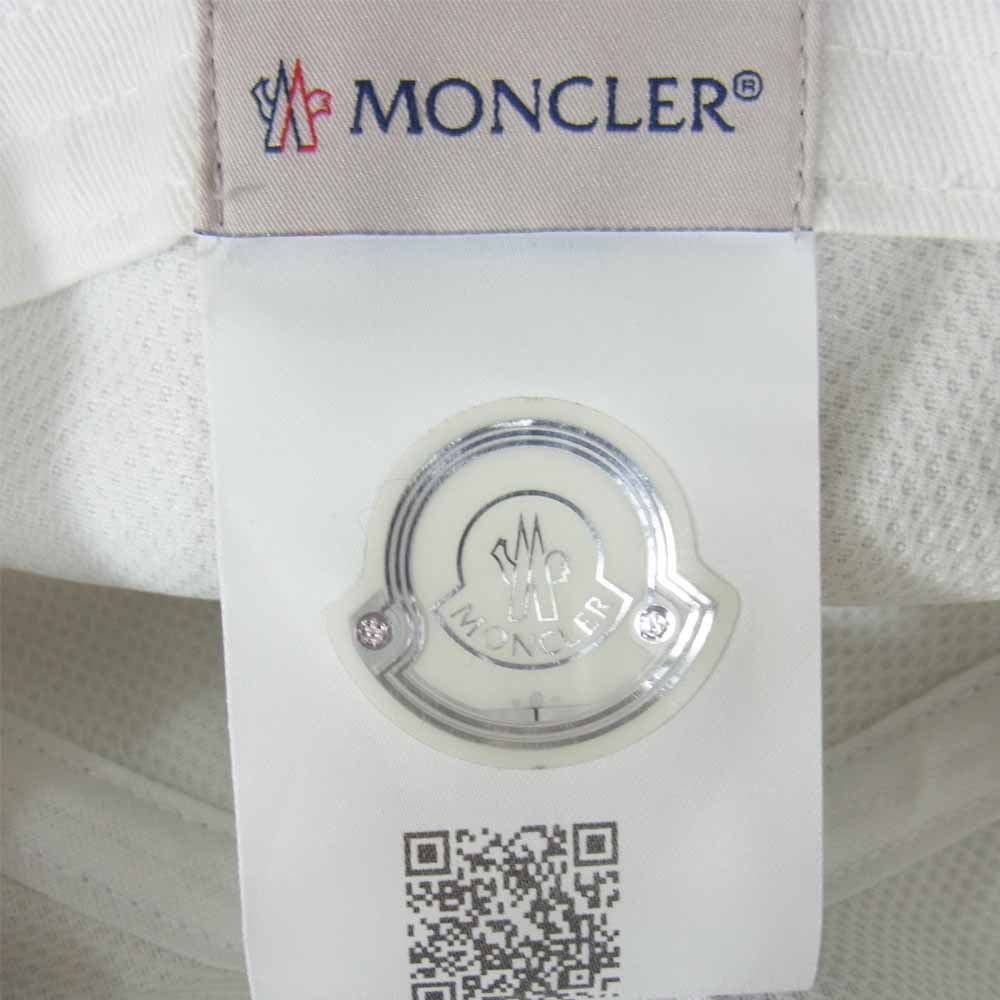 MONCLER モンクレール BERRETTO BASEBALL ベースボール キャップ ロゴワッペン 白 ホワイト系【中古】
