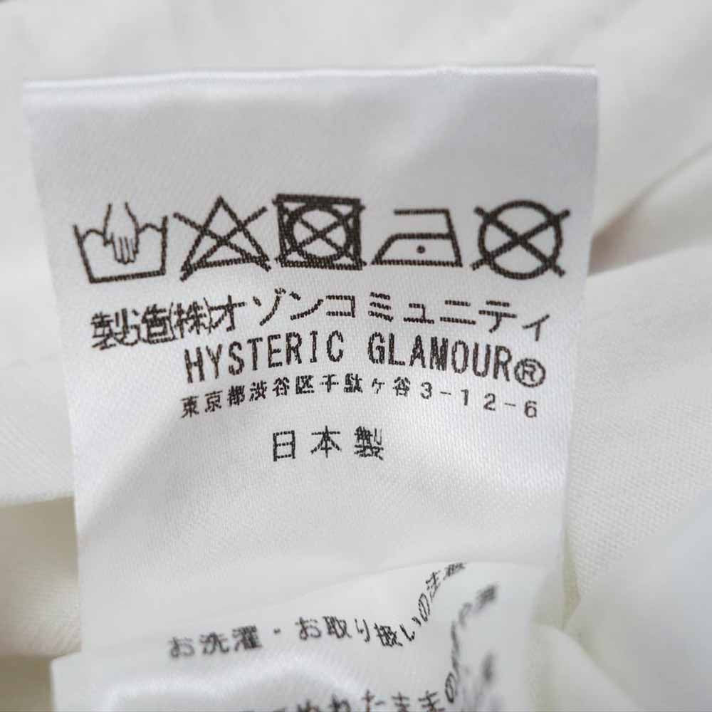 HYSTERIC GLAMOUR ヒステリックグラマー 06211CT11 × Rolling Stones XXX ギター クルーネック 半袖 Tシャツ ホワイト系 L【中古】