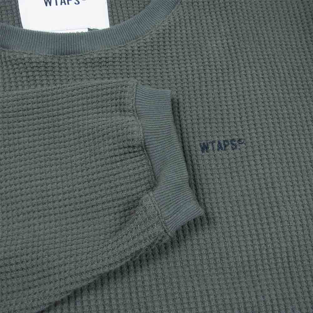 WTAPS ダブルタップス 20AW 202ATDT-CSM23 WAFFLE LS ワッフル サーマル L/S Tシャツ カットソー OLIVEDRAB S【中古】