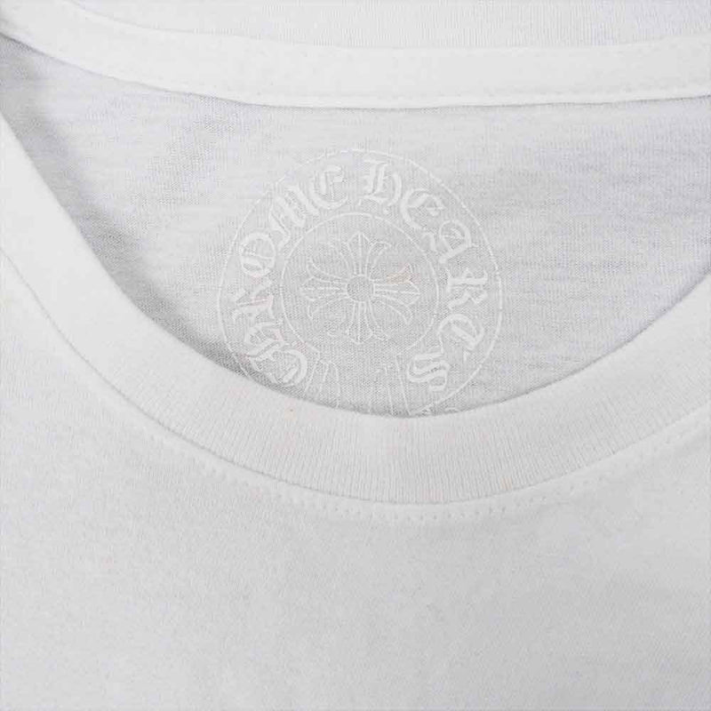 CHROME HEARTS クロムハーツ（原本無） 国内正規品 セメタリークロス スクロールラベル 半袖 ポケット Tシャツ ホワイト系 L【中古】