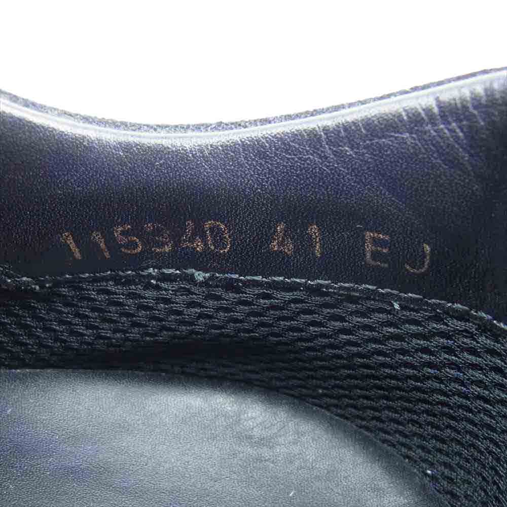 GUCCI グッチ 115340 スエード ローカット スニーカー シューズ ブラック系 41【中古】