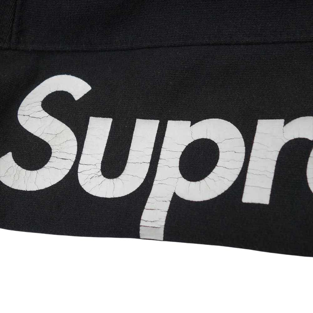 Supreme シュプリーム 15AW Sideline Hooded Track Zip Up サイドライン 袖ロゴ ジップアップ パーカー ブラック系 M【中古】