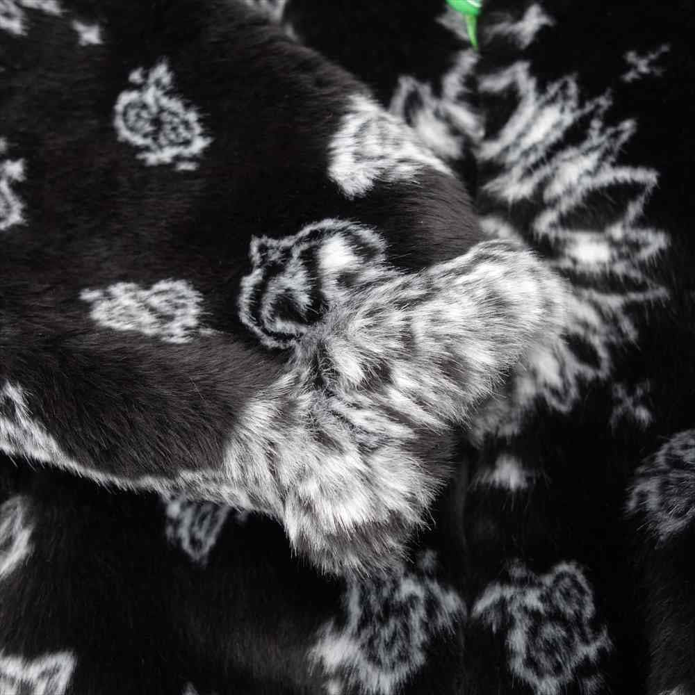 Supreme シュプリーム 21SS Bandana Faux Fur Bomber Jacket バンダナ ファー ジャケット ブラック系 M【美品】【中古】
