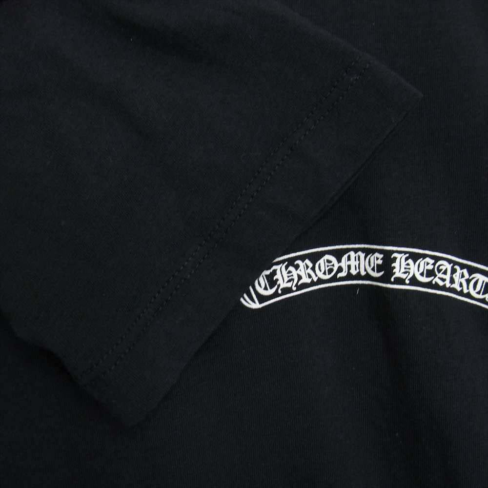 CHROME HEARTS クロムハーツ(原本無) スクロールラベル CHプラス プリント 長袖 Tシャツ ブラック系 M【中古】
